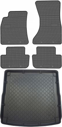 OEM Juego De Alfombrillas De Goma Para Coche Y Maletero Para Audi A4 B8 Kombi (de Abril De 2008 A Octubre De 2015)