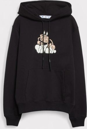 Off-white Mens Brick Concept Hoodie Black - Size X-Small