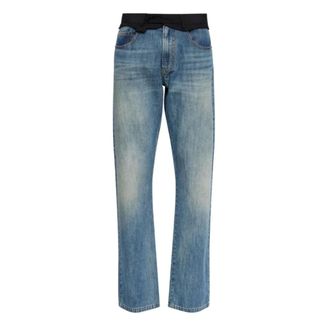 Maison Margiela Straight Jeans, male, Blue, Size: W33 Replaced Waist Jeans
