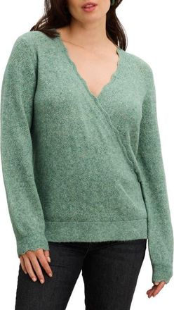Hatch The Cozy Pointelle Snuggle Sweater in Matcha at Nordstrom, Size 0