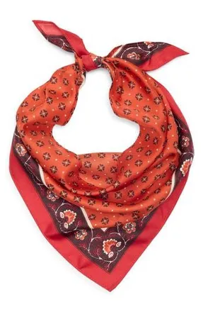 BCBGeneration Block Print Triangular Scarf in Burnt Orange at Nordstrom Rack