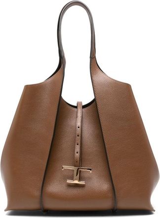 Tod's Brown T Timeless Medium Tote