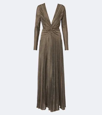 Ralph Lauren Collection Vestido de fiesta Dabney en mezcla de seda plisado