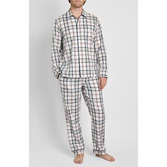 Sleepy Jones Henry Pajama Set in Madras Plaid at Nordstrom, Size Xx-Large