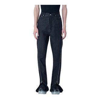 Rick Owens Wide Trousers, male, Black, Size: W32 Bolan Banana Jeans