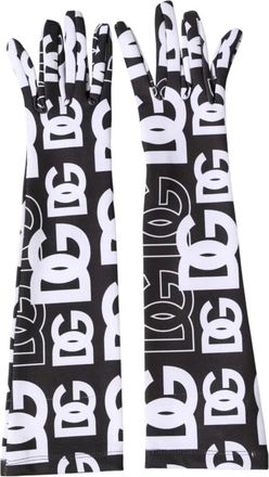 Dolce & Gabbana DG Logo Ellebooglange Wanten - unisex - Handschoenen - Veelkleurig - ONE Size - Polyester - Accessoires
