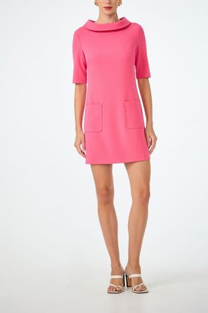 Trina Turk Maleko Folded Neckline Dress in Rio Rose at Nordstrom, Size 10
