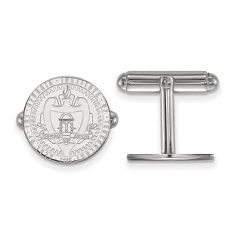 Diamond2Deal Sterling Silver Rhodium-plated Georgia Institute of Technology Crest Cuff Links