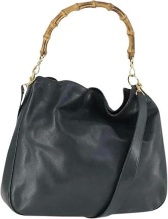 Gucci Pre-owned Handbags, female, Blue, Size: ONE SIZE Pre-owned Leather Handbag