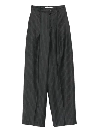 Aya Muse pinstripe-print pleated trousers - women - Fabric - S - Grey