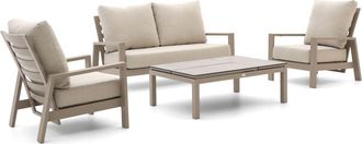 Tierra Outdoor Musone/Flip-Up stoel-bank loungeset 4-delig 4-zits verstelbaar