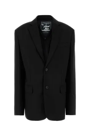 Y / Project Y Project Draped Lapel Blazer - Black