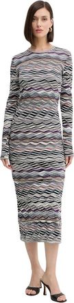 Missoni Wol Midi Jurk - Dames - Casual kleedjes - Veelkleurig - M - Wol - Kleedjes