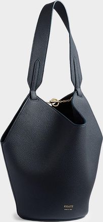 Khaite Lotus Mini Pebble Leather Tote Bag