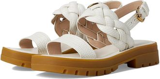 Cole Haan Cressida Lug Sandals Womens Sandals Ivory Croc Print Leather : 7.5 B - Medium