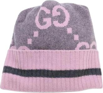Gucci Pre-owned Vintage Gebreide Muts - Dames - Vintage Accessoires - Roze - ONE Size - Kasjmier - Vintage