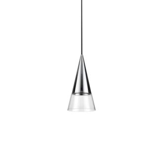 Netlighting Cono Dome Pendant Ceiling Light Chrome in Silver
