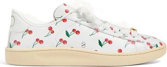 Valentino Garavani Royco Sneakers In Nappa Calfskin With Cherryfic Pattern