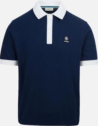 Sandbanks Mens Sandbanks 3-Button Knitted Polo Navy - Size: 42