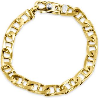 Pompeii3 Mens Marine Link 14k Gold (34gram) or Platinum (54gram) 8mm Bracelet 8.5