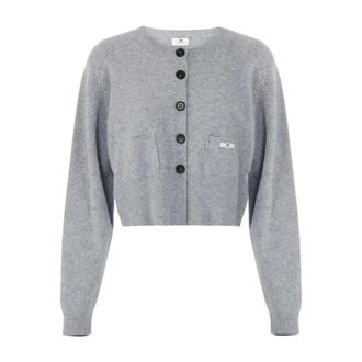 Elisabetta Franchi Dames, Truien, Grijs, Maat: XS Wol