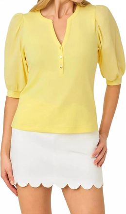 Lilly Pulitzer Ronson Knit Top In Finch Yellow