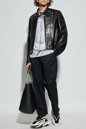 Balmain T-shirt With Print, Mens, Grey