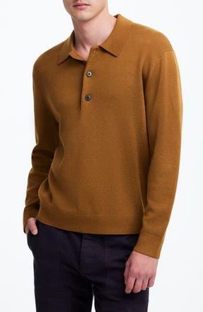 Madewell Three-Button Merino Wool Polo Sweater in Rich Camel at Nordstrom Rack, Size Xx-Large
