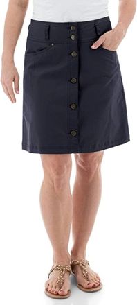 Aventura Clothing Blake Skirt Womens Navy Organic Cotton Button Front RED693