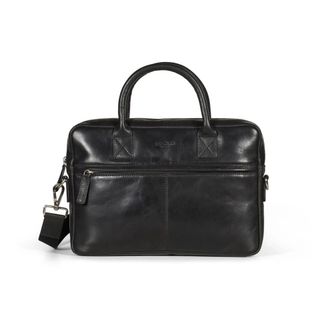 Howard London Laptop Bag Evan - Heren - Laptoptassen - Zwart - ONE Size - Leer - Tassen