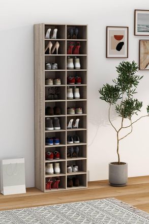 VCM Shelf Shoe Cabinet Shoe Shelf Hinsol XL in Natural