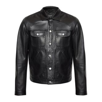 Dsquared2 Leren jas - Heren - Leren en Su&egrave;de Jassen - Zwart - M - Leer - Jassen