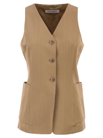 Max Mara Mxmfalla gilet van jacquardjersey met krijtstreep