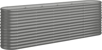 vidaXL Vidaxl - Jardinera Arriate Acero Galvanizado Gris 224x40x68 Cm