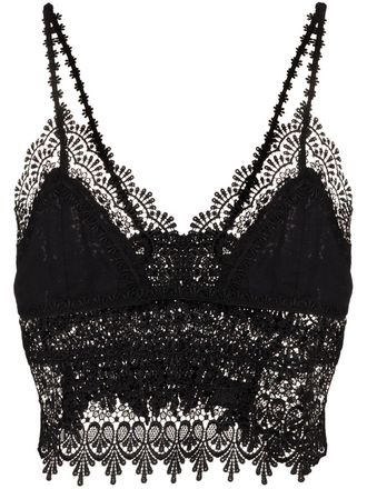 Charo Ruiz Ibiza Dana lace bralette - Black