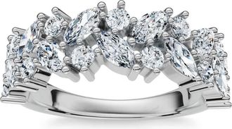 Pompeii3 1 1/3Ct Marquise Designed Anniversary Band Cut 14k Gold Lab Grown