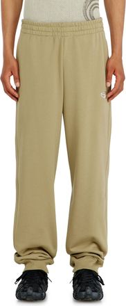 Diesel Cotton pants with metallic Oval D - Pants - Man - Beige