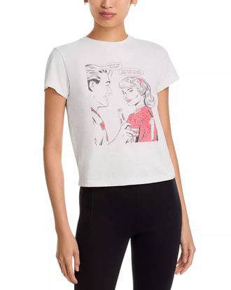 Re/Done Sports Classic Tee In Vintage White