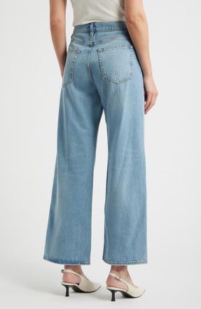 Frame Denim The Pixie Off Duty Stroll High Waist Relaxed Straight Leg Jeans in Frey at Nordstrom, Size 28