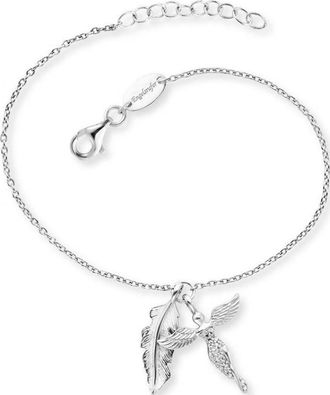 Engelsrufer Womens ERB-FEDER-ANGEL-ZI Ladies Feather and Angel Bracelet - Gold - One Size