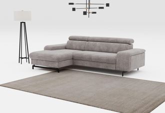 Cotta Ecksofa »Emma L-Form« mit Kopfteilverstellung, wahlweise mit Bettfunktion & Bettkasten