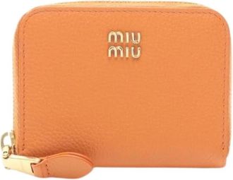 Miu Miu Pre-owned Coin Purse - Dames - Vintage Accessoires - Oranje - ONE Size - Leer - Vintage