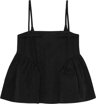 Cecilie Bahnsen Top con peplum - Nero