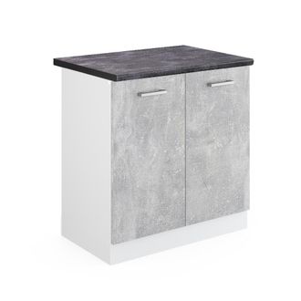 Vicco Armario Bajo Para Fregadero R-line, Hormig&oacute;n, 80 Cm, Et Antracita