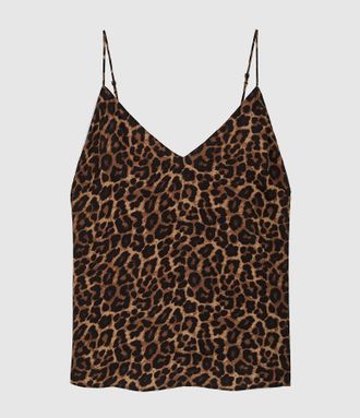 Anine Bing Top Ellen Black And Brown Leopard, Exclusivit&eacute; Lulli