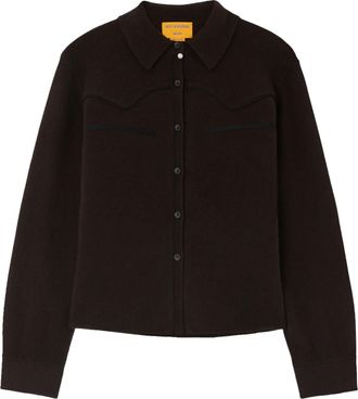 Guest In Residence Cropped Cashmere Western Shirt