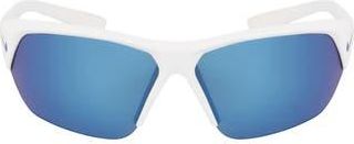 Nike Skylon Ace Square Sunglasses in White/Grey W/Blue Mirror at Nordstrom Rack