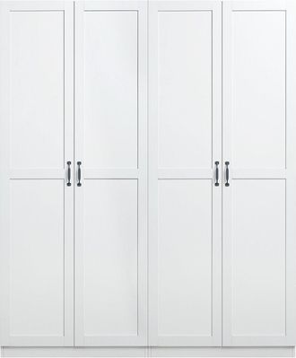 Manhattan Comfort Set of 2 Cornelia Modern Storage Closets 1.0 with 14 Adjustable Shelves