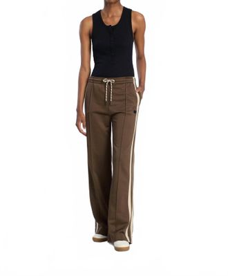 Munthe Recycled Stripe Track Pants In Brown