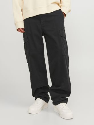 Jack & Jones Cargohose JACK & JONES JPSTKARL JJHARLOW CARGO NOOS, Herren, Gr. 28, L&auml;nge 32, schwarz, Web, Obermaterial: 98% Baumwolle, 2% Elasthan, unifarben, loos